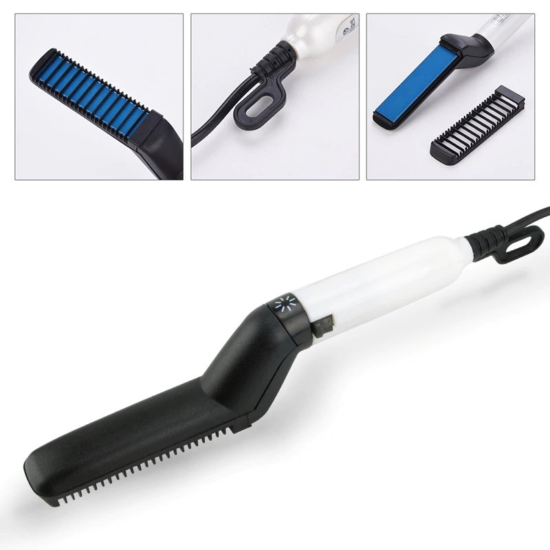 Easy use beard straightening comb