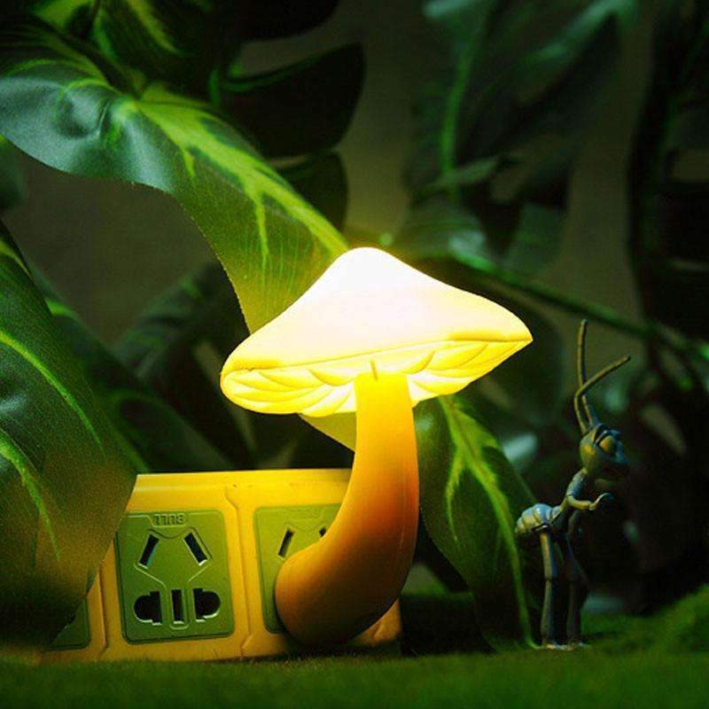 Compact Mushroom LED Plug Night Light