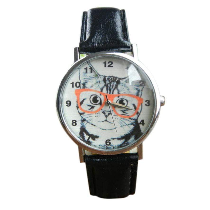 Fashion Cat Leather Women's Analog Watch - Yeezlab