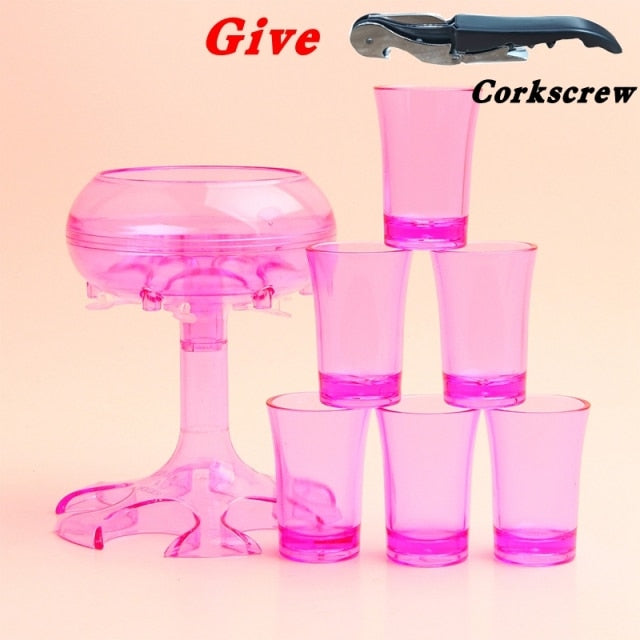 Stylish Glass Beverage Dispenser Fun Game Set - Yeezlab