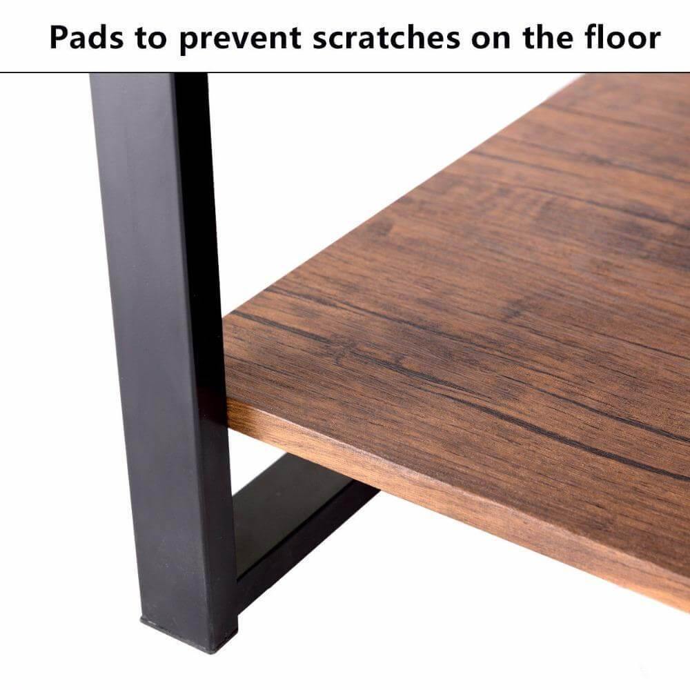 Sleek Steel Rectangular Coffee Table