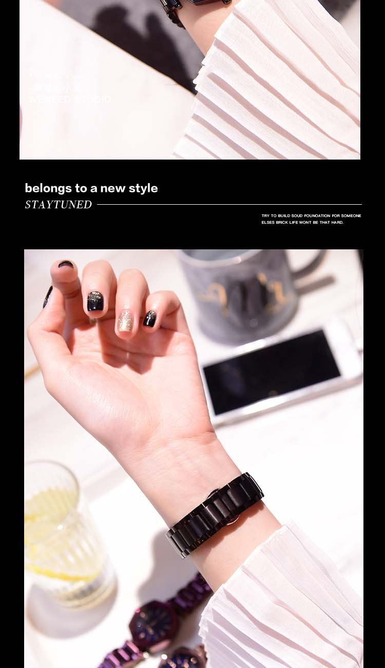 Luxury Black Swiss Quartz Fashion Women's Watch