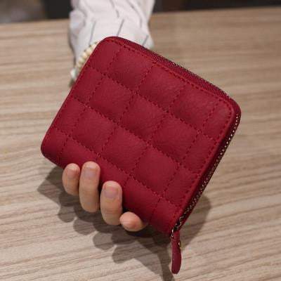 Fashionable Plaid PU Leather Women's Wallet Purses