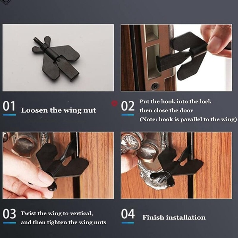 Compact Travel Door Stop Lock for Safety