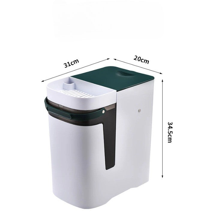 Dual Compartment Kitchen Trash Recycling Bin
