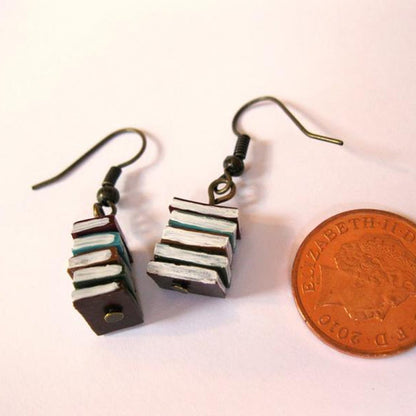 Book Page Dangle Earrings