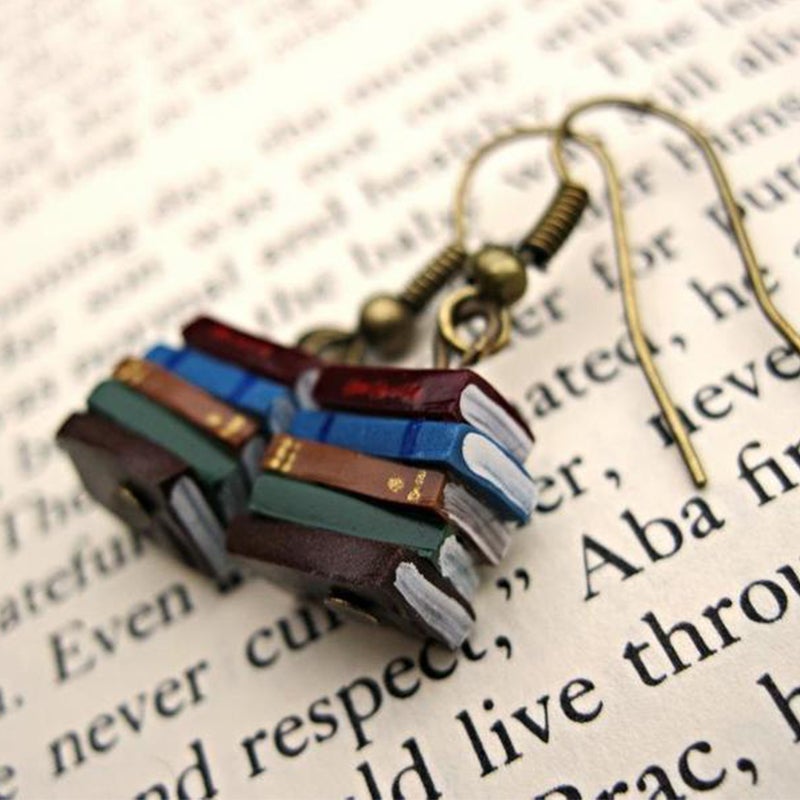 Book Page Dangle Earrings