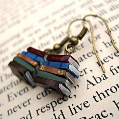 Book Page Dangle Earrings