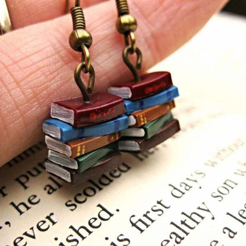 Book Page Dangle Earrings