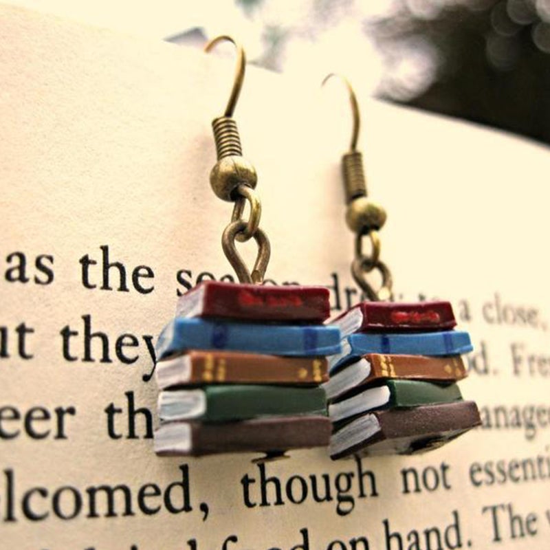 Book Page Dangle Earrings