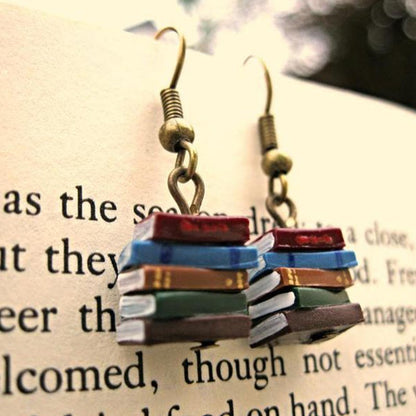 Book Page Dangle Earrings