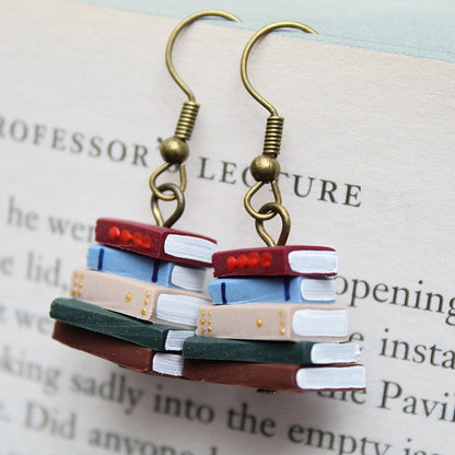 Book Page Dangle Earrings