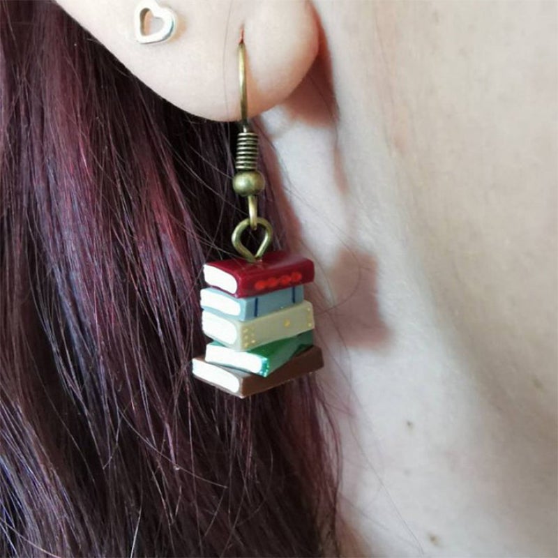 Book Page Dangle Earrings