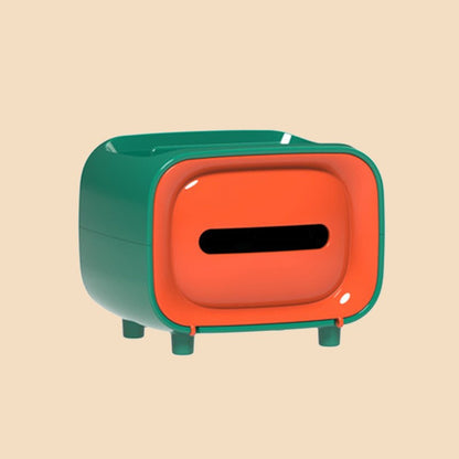 Vintage TV Tissue Box with Tray and Phone Stand