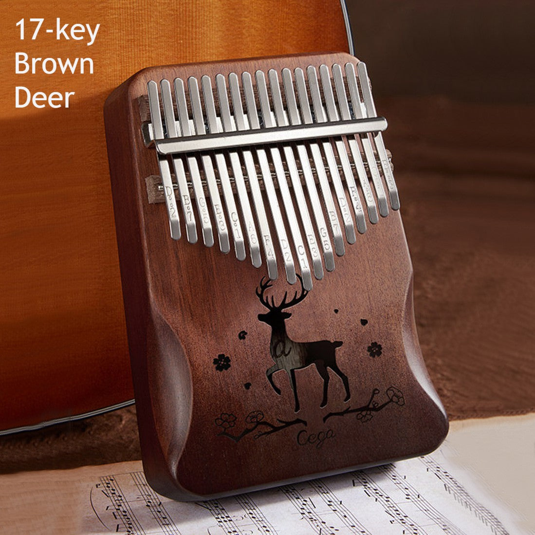 Compact 21 Key Kalimba Wooden Music Instrument - Yeezlab