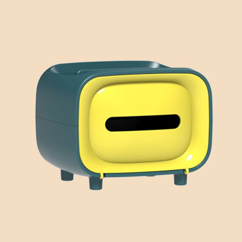Vintage TV Tissue Box with Tray and Phone Stand - Yeezlab