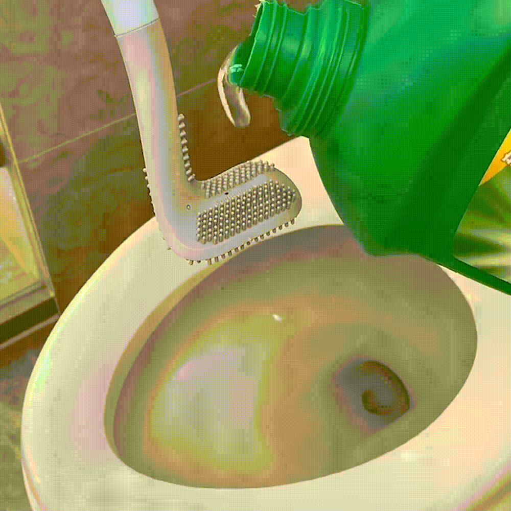Extended Handle Toilet Brush Cleaner