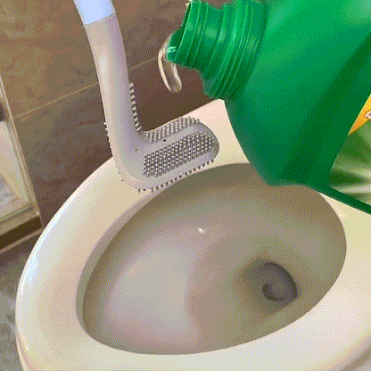 Extended Handle Toilet Brush Cleaner
