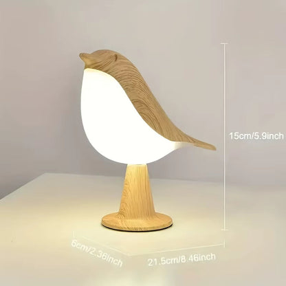 Natural Wood Bird Table Night Light