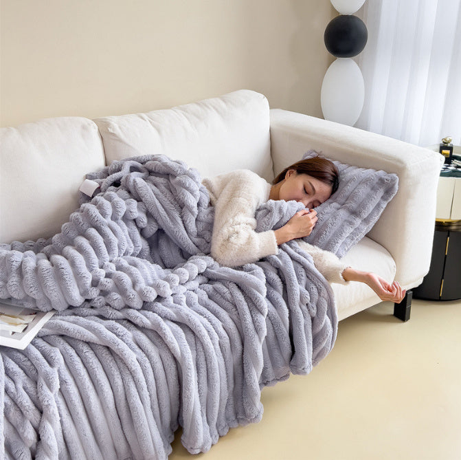 Soft Plush Throw Blanket for Cold Nights