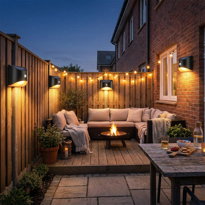 Solar fence light with motion sensor