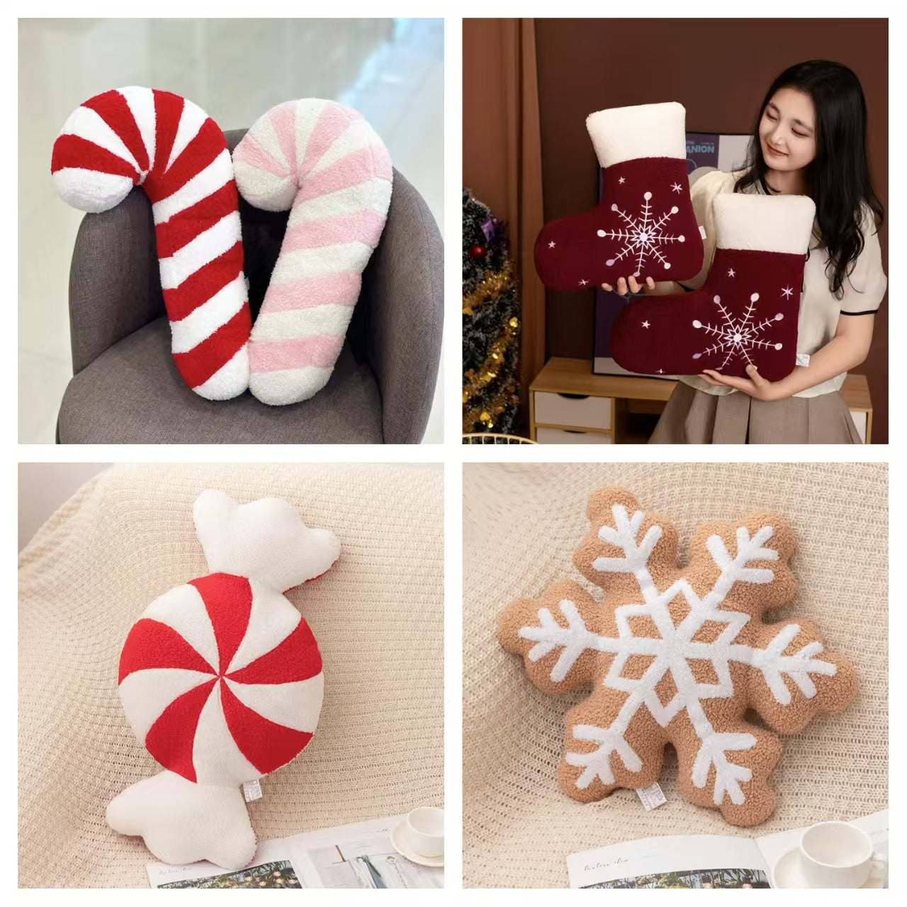Festive Holiday Soft Pillow Cushion
