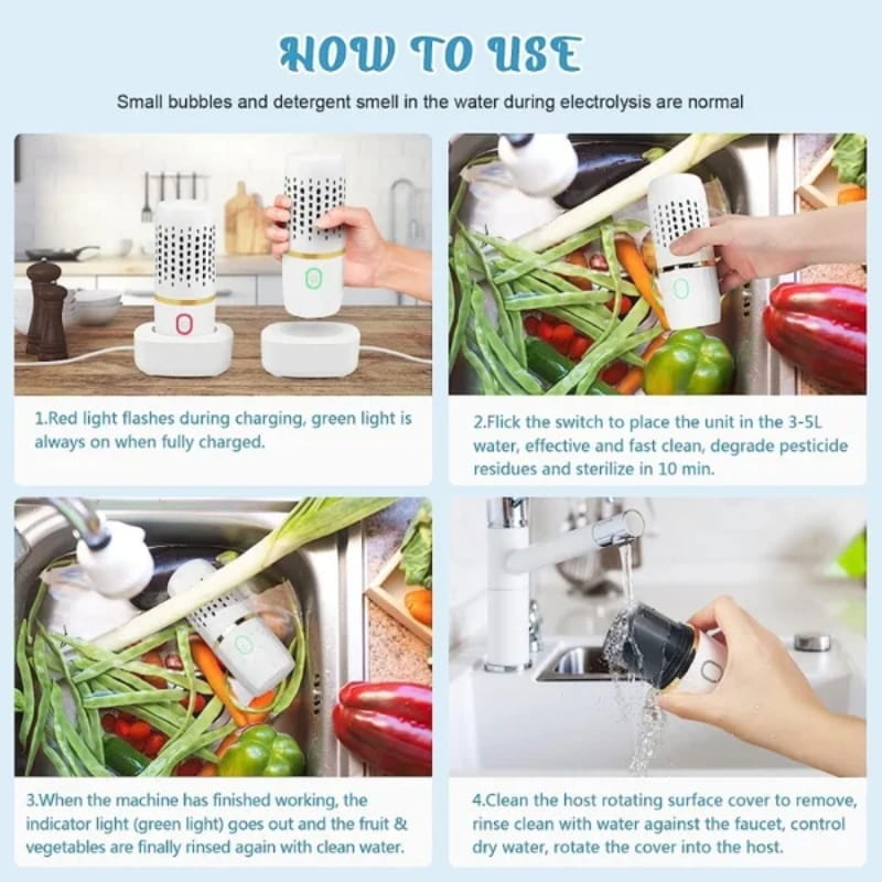 Natural Food Purifier - Removes Bacteria and Pesticides Quickly