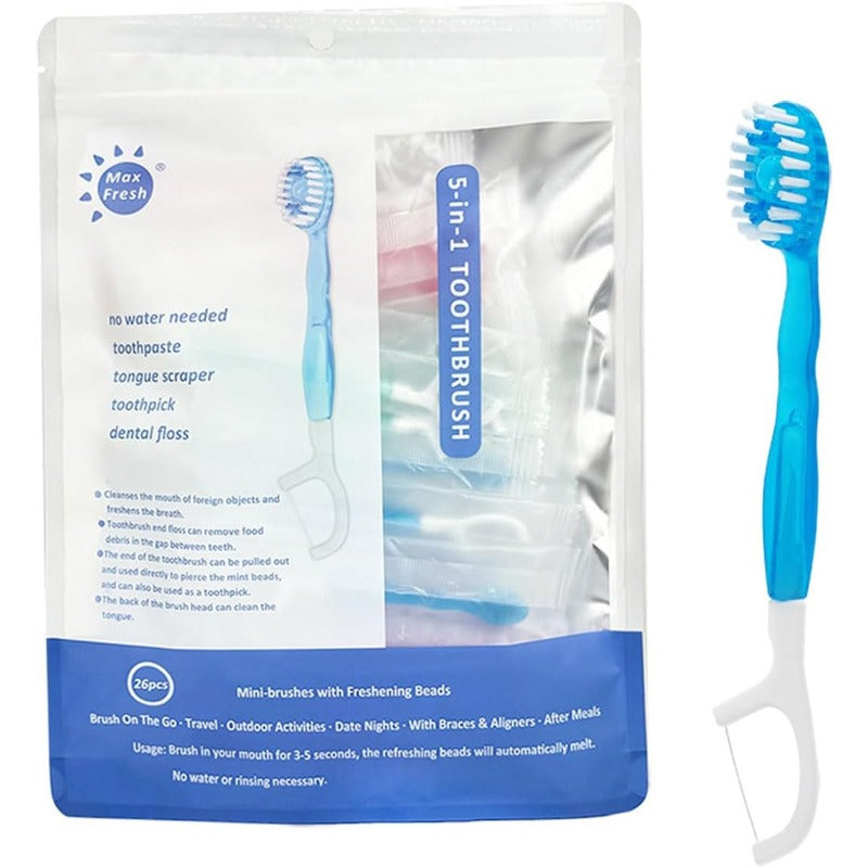 Compact 5-in-1 Travel Toothbrush Set
