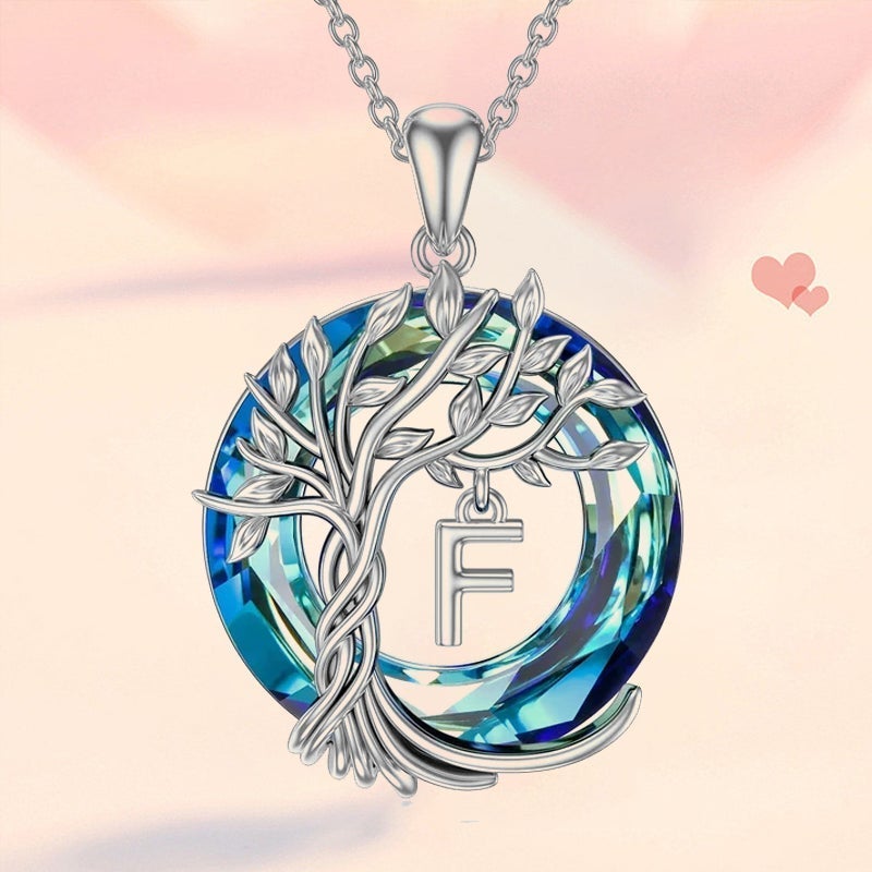 Natural Tree Crystal Pendant Necklace
