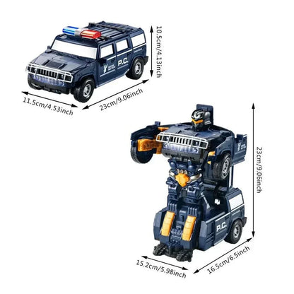 Fun LED Police Car Robot Toy with Sounds & Lights