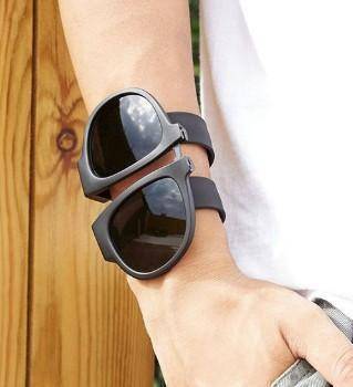 Trendy Foldable Polarized Sunglasses - Black