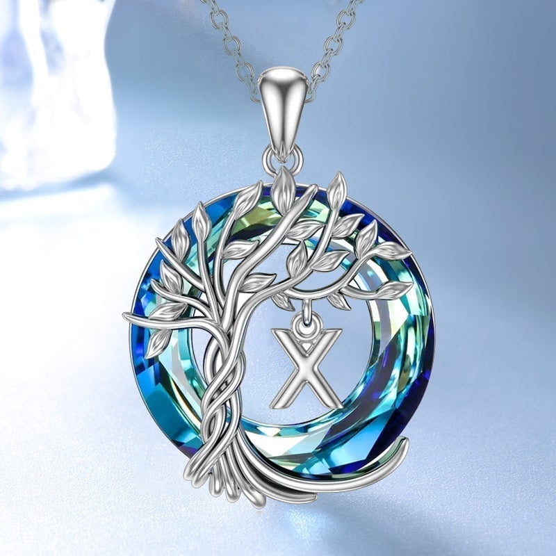 Natural Tree Crystal Pendant Necklace