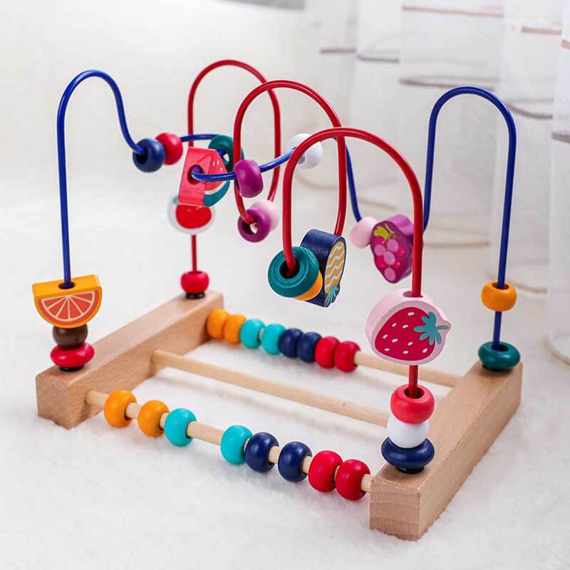 Montessori Wooden Bead Toy Spiral for Kids Learning - Yeezlab