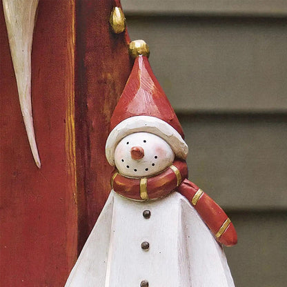 Winter Snowman Solar Powered Lantern