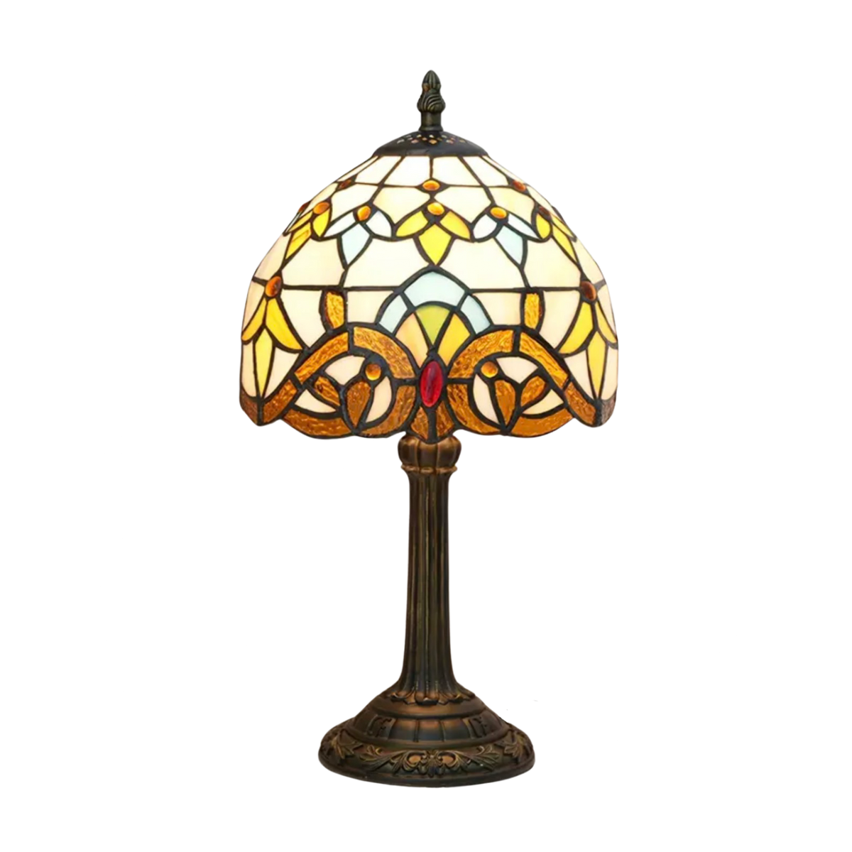 Elegant Stained Glass Table Lamp for Cozy Home Lighting