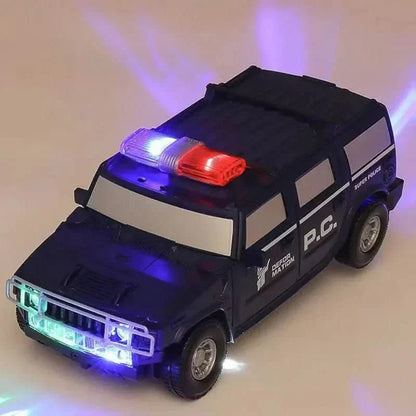 Fun LED Police Car Robot Toy with Sounds & Lights