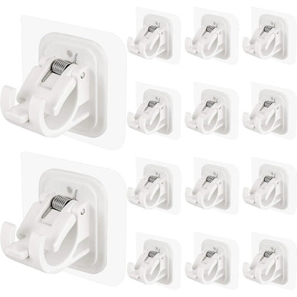 Easy Fit Curtain Rod Brackets - No Drill Required