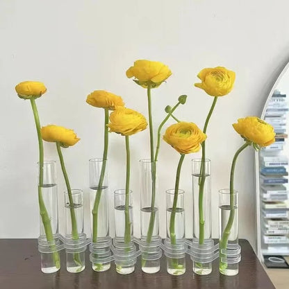 Adjustable Floral Glass Vase with Hinges