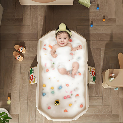 Portable Folding Bath Tub with Storage & Fast Fill
