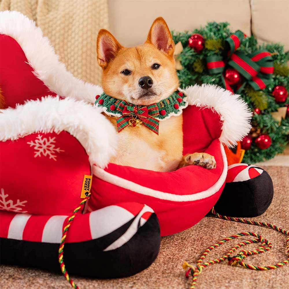 Cozy Plush Dog Bed for Warm Winter Sleep