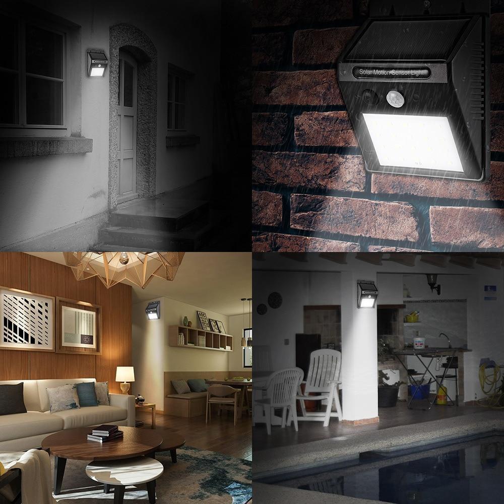 Wireless Solar Powered Motion Sensor Wall Lamp
