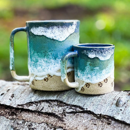 Fun Beach Dog Paw Coffee Mug - Yeezlab