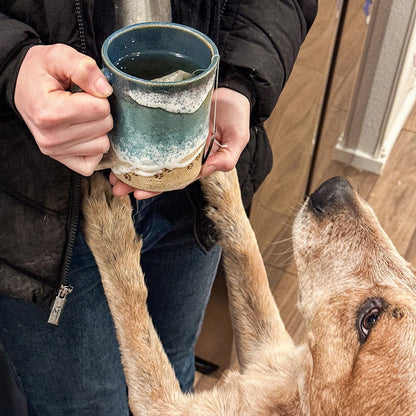 Fun Beach Dog Paw Coffee Mug