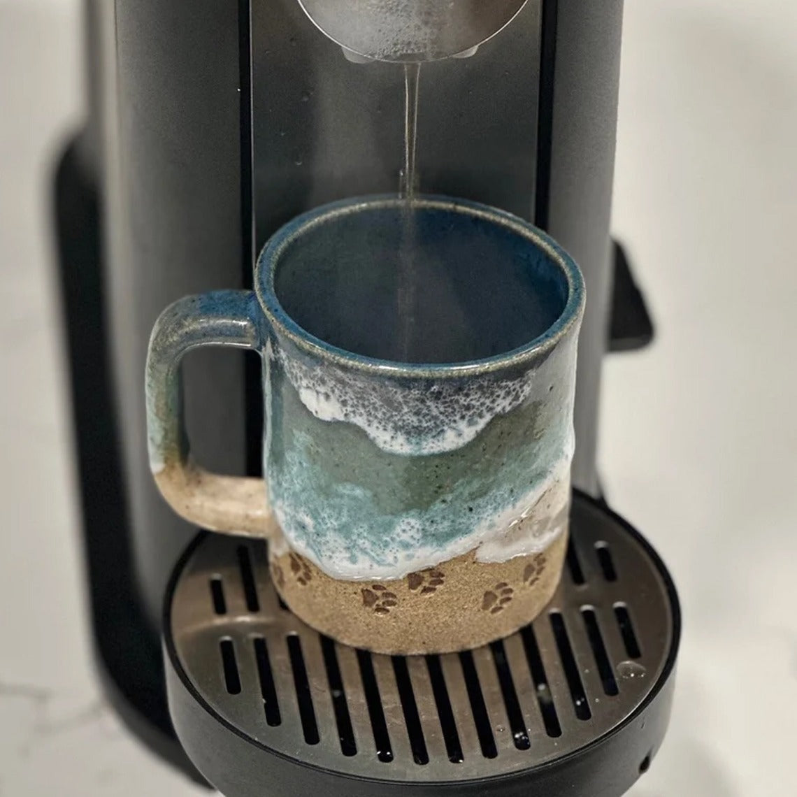 Fun Beach Dog Paw Coffee Mug