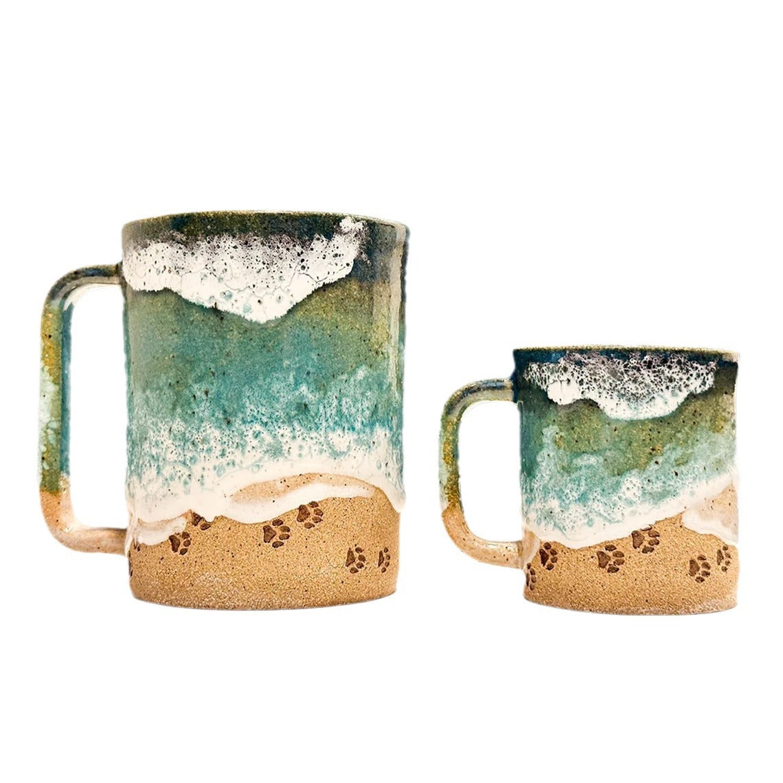 Fun Beach Dog Paw Coffee Mug