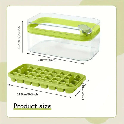 Large Silicone Ice Cube Tray with Lid - 64 Cubes