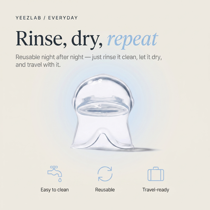 Yeez Anti-Snoring Device - Rinse, dry, repeat