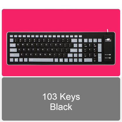 Compact Flexible USB Keyboard with Waterproof Silent Keys - Yeezlab
