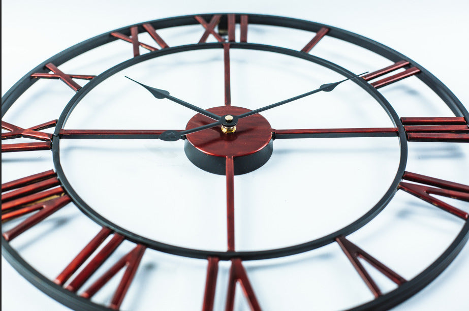 Big Vintage Metal Wall Clock