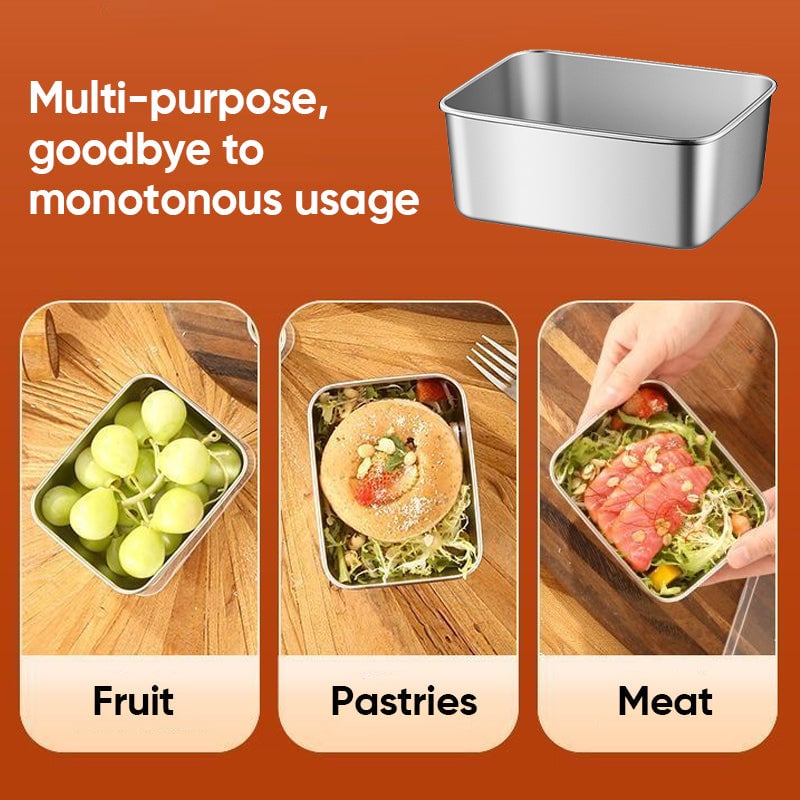 Insulated Stainless Steel Lunch Box with Lid